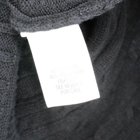 Croft & Barrow $36 XXL Classic Black Essential Cable-Knit Crewneck Sweater - Picture 7 of 9